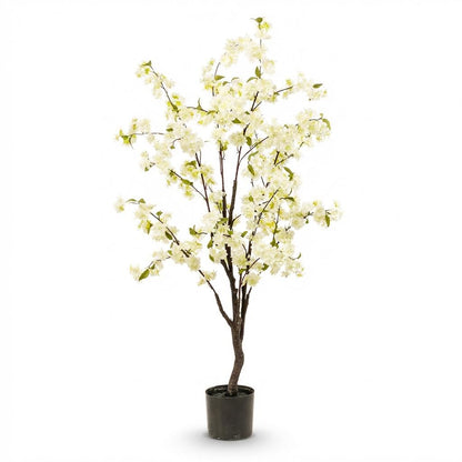 Kunstplant - Prunus Kersenbloesem Wit - Hoogte ↕ 135cm