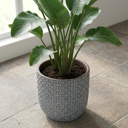Pot - Pot Relief Blauw - Ø 13.5cm