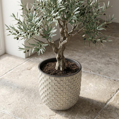 Sierpot - Relief Wit - Ø 13,5cm