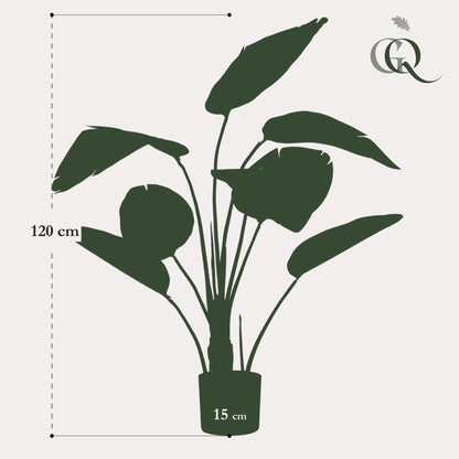 XL Kunstplant - Strelitzia nicolai Paradijsvogelbloem - Hoogte ↕ 120cm