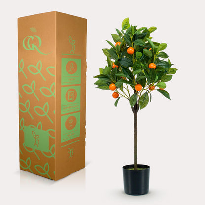 Kunstplant - Citrus Sinensis - Sinaasappelboom - Hoogte ↕ 75cm