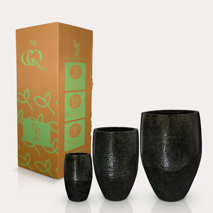 Pot - Set 3x Thom - Zwart Metaal - Large