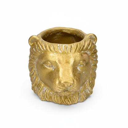 Pot - Planter Leeuw - Goud - Ø 11/13cm Hoogte 10cm