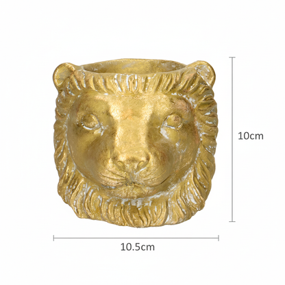 Pot - Planter Leeuw - Goud - Ø 11/13cm Hoogte 10cm