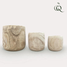 Sierpot - Hout lichtbruin Pia - Set van 3