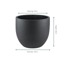 Pot Grigio New Egg Antraciet - D55cm H46cm