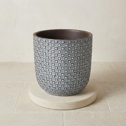 Pot - Mini Pot Relief Blauw - Ø 7cm