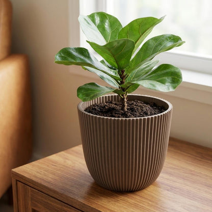Sierpot - Nature Groove Warm Taupe - Ø 17cm