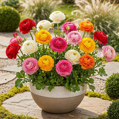 Buitenplant 40x Ranunculus Mix - Bloembollen - Bolmaat 5/6
