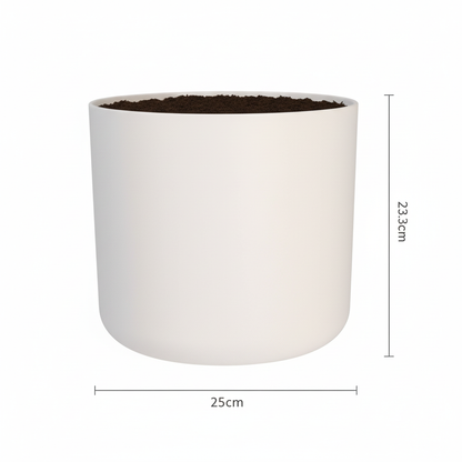 Sierpot - Ronde Bloempot 25cm - Wit