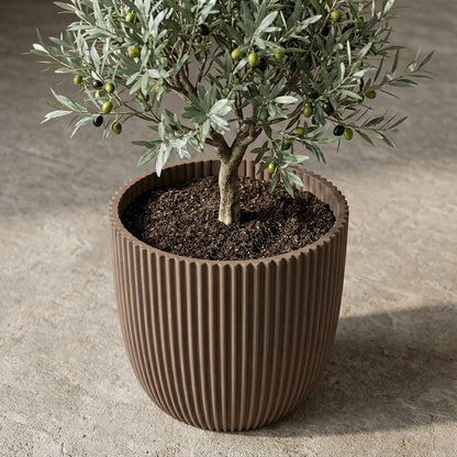 Pot - Nature Groove Warm Taupe - Ø 22cm