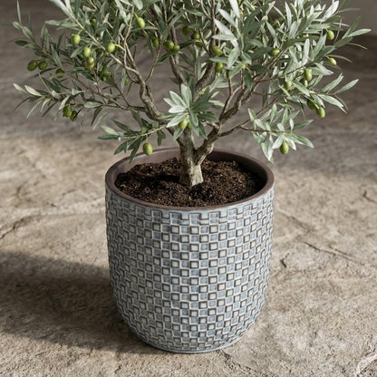 Pot - Pot Relief Blauw - Ø 13.5cm