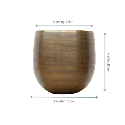 Sierpot - Rowen Gold - Ø 31cm Hoogte ↕ 28cm