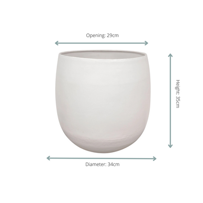 Sierpot - Stijn Wit - Ø 35cm H 34cm