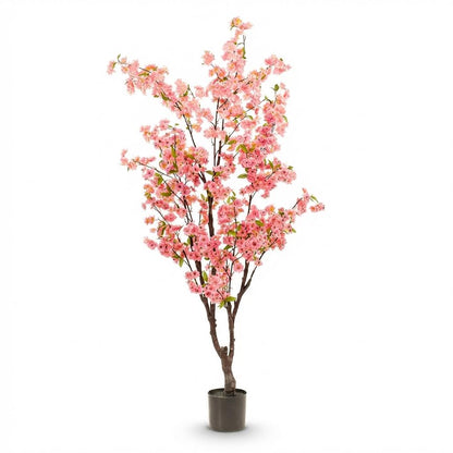 Kunstplant - Prunus Kersenbloesem Roze - Hoogte 175cm