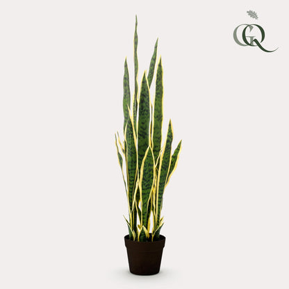 Kunstplant - Sanseveria Trifasciata - Vrouwentong - Hoogte ↕ 97cm