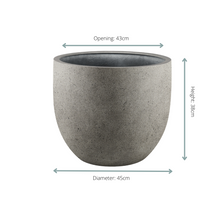 Sierpot - Grigio New Egg Natural Concrete - Ø 45cm x H 38cm