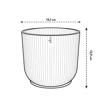 Pot - Vibes Fold Round roze - Ø 14cm Hoogte ↕ 13cm