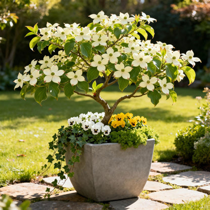 Buitenplant 3x Cornus kousa chinensis - Bloeiend - Pot Ø 12cm Hoogte ↕ 35cm