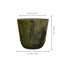 Sierpot - Palermo Marble Groen - Ø 40cm Hoogte 36cm