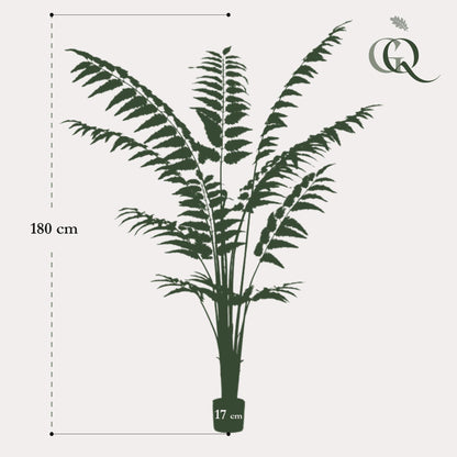 Kunstplant XL - Rumohra Adiantiformis Ledervaren - Hoogte ↕ 180cm