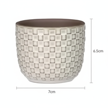 Sierpot - Mini Pot Relief Wit - Ø 7cm