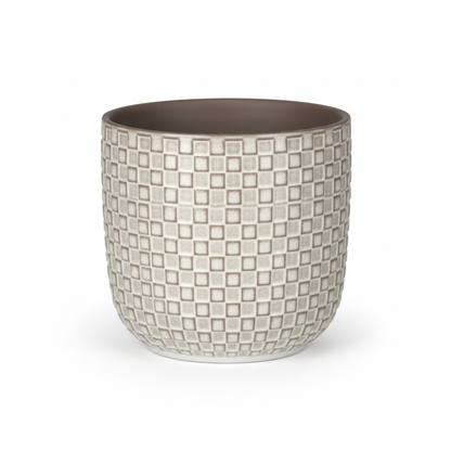 Sierpot - Relief Wit - Ø 13,5cm