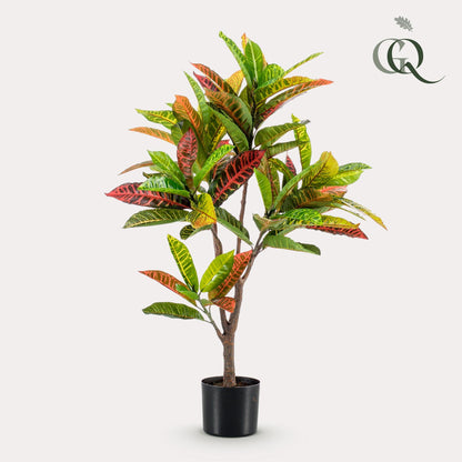 Kunstplant - Croton Codiaeum Wonderstruik - Hoogte ↕ 95cm