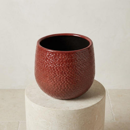 Pot Gabriel Rond Bordeaux - Ø 14cm