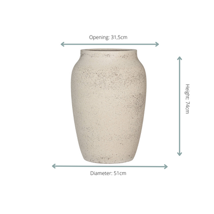 Sierpot - Hera Chalk White - Ø 51cm Hoogte ↕ 74cm