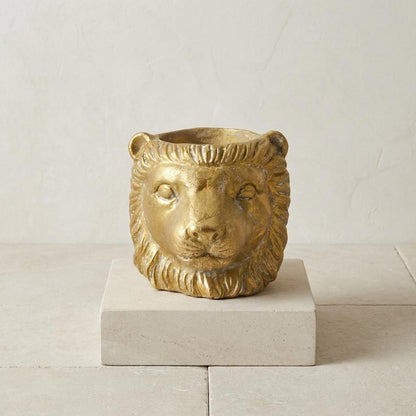 Pot - Planter Leeuw - Goud - Ø 11/13cm Hoogte 10cm