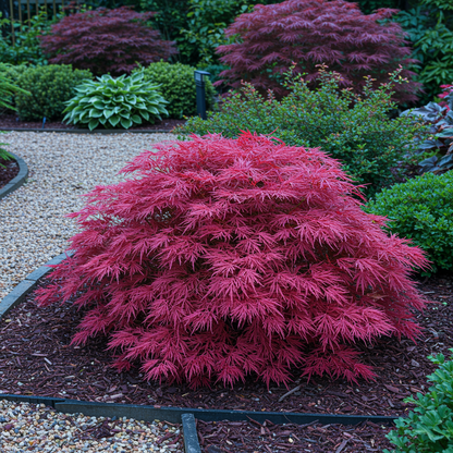 Buitenplant Acer palmatum 'Pink Dwarf' - Japanse Esdoorn Roze - Bladverliezend - Pot Ø 19cm Hoogte ↕ 70cm