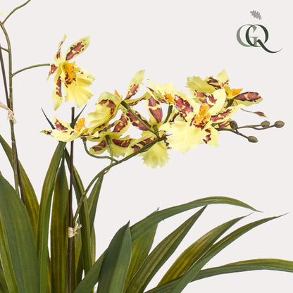 Kunstplant - Orchidee Geel - 45cm