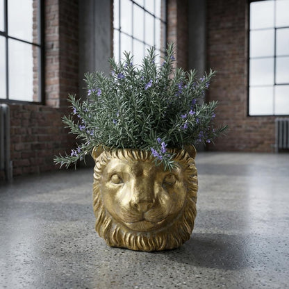 Pot - Planter Leeuw - Goud - Ø 11/13cm Hoogte 10cm