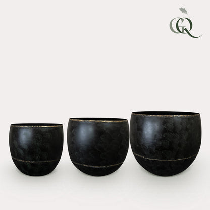 Pot - Zwart - Belia Vintage Black - Set van 3