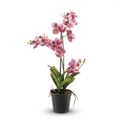 Kunstplant - Orchidee Vanda - Oudroze - In pot - Hoogte ↕ 60cm