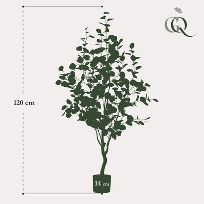 Kunstplant - Eucalyptus Blauwe Gomboom - Hoogte ↕ 120cm