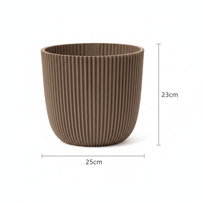Sierpot - Capi Nature Groove - Warm Taupe - Ø 25cm