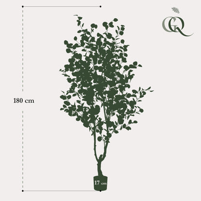 XL Kunstplant - Eucalyptus Blauwe Gomboom - Hoogte ↕ 180cm