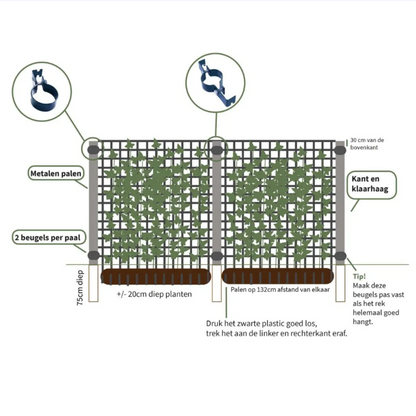 Accessoire - Tussenbeugel voor metalen paal