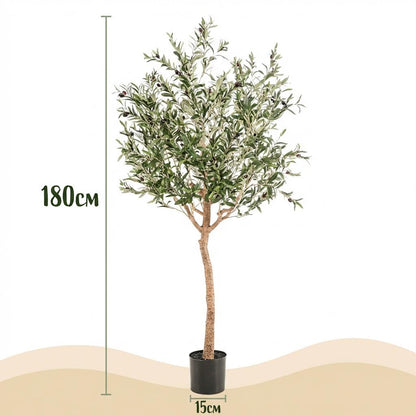 Kunstplant - Olea europaea Olijfboom - Hoogte ↕ 180cm