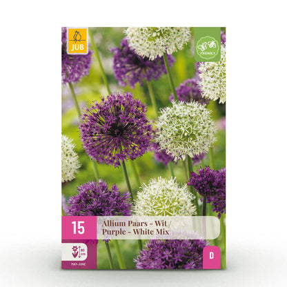 Buitenplant 15x Allium Purple White Mix - Bloeiend - Bolmaat 10/12