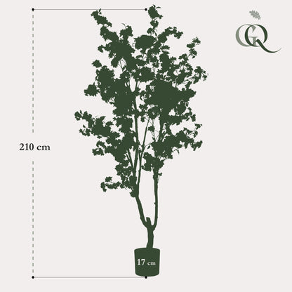 XL Kunstplant - Prunus Kersenbloesem Wit - 210cm
