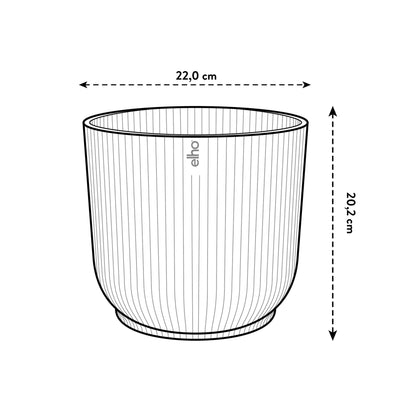 Pot - Vibes Fold Round Roze - Ø 22cm H 20cm