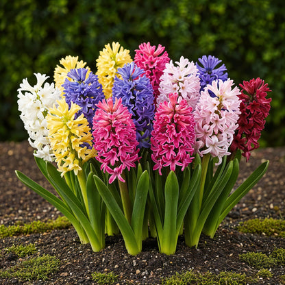 Bloembollen - Hyacint mix - Diverse kleuren - 10 stuks - Bolmaat 14/15