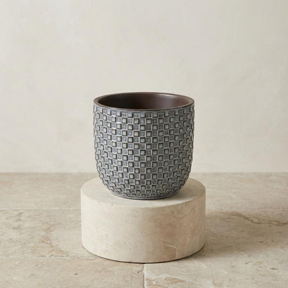 Pot - Pot Relief Blauw - Ø 13.5cm