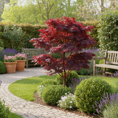 Buitenplant - Acer palmatum 'Atropurpureum' - Pot Ø 12cm Hoogte ↕ 35cm