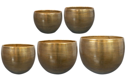 Pot - Set 5x Rowen - Aluminium Goudkleurig