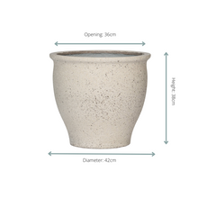 Sierpot Poseidon Chalk White - Ø 42cm x H 38cm
