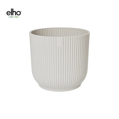 Pot - Vibes Fold Round Wit met wielen - Ø 35cm x H 33cm